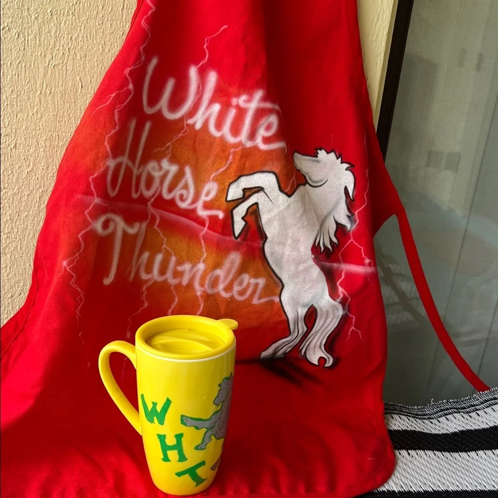 # 0655** 16 0z 473 ml+White Horse Thunder Design